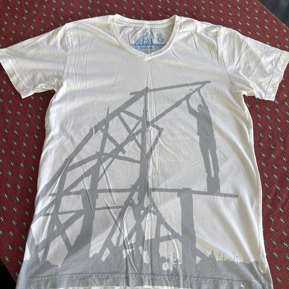Jack Johnson To The Sea 2010 World Tour Concert  T-Shirt SZ Med Vneck Made USA